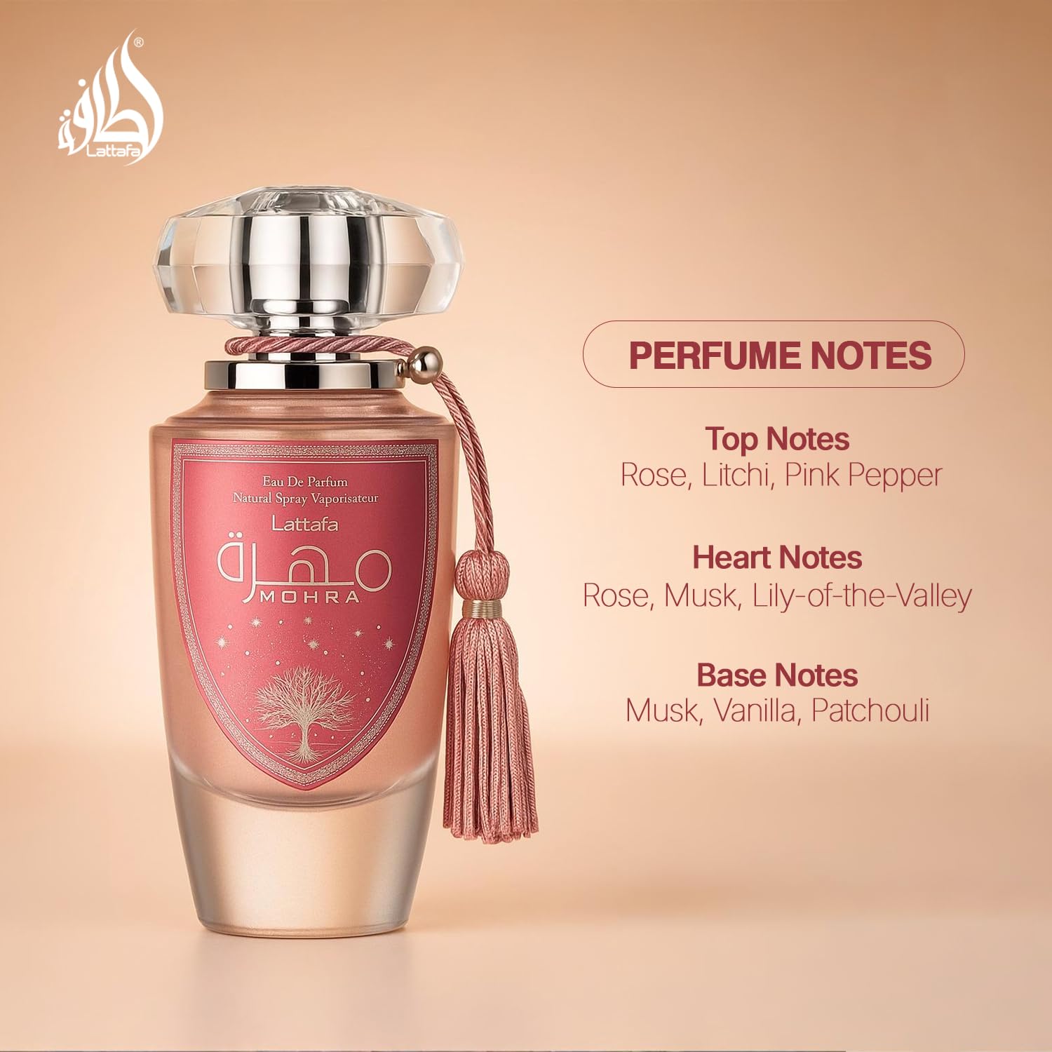Amazon.com : Lattafa Mohra Silky Rose for Women Eau de Parfum